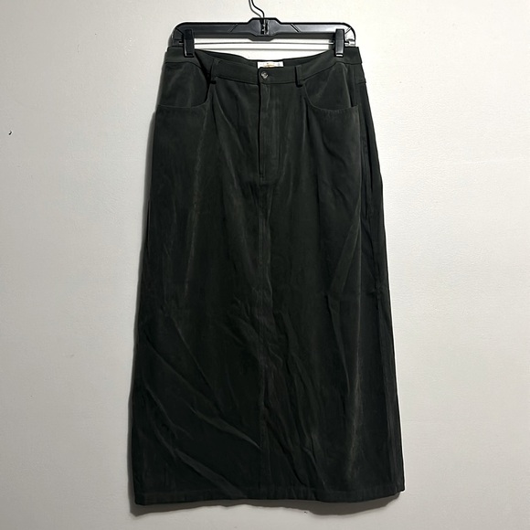 Talbots Dresses & Skirts - Talbots petites dark olive green long maxi skirt modest size 12